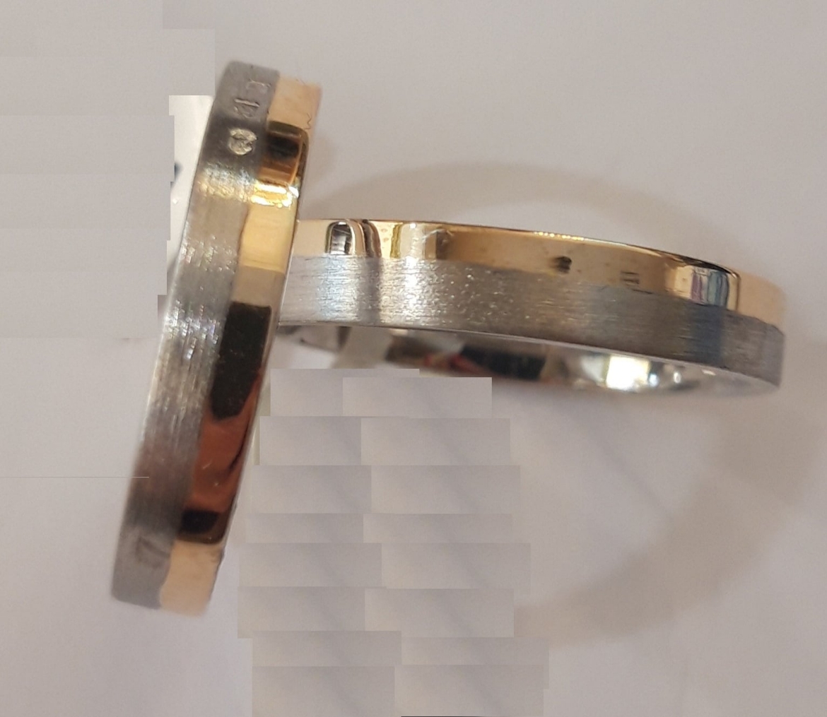 Imagem de Alianças Ouro com Prata Bradley com 4mm de largura