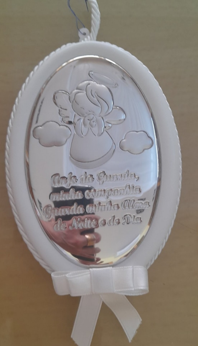 Picture of Cradle Medal in Silver Guardian Angel