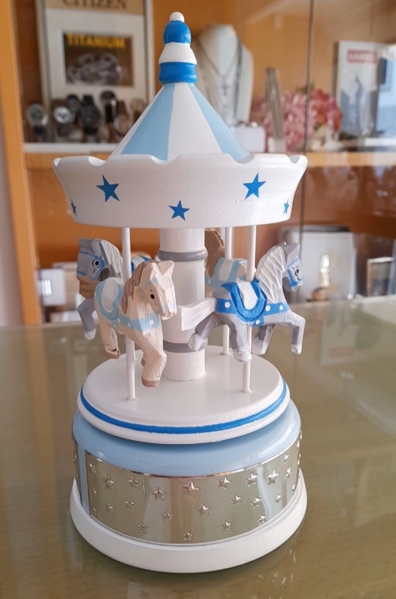 Picture of Carousel in Wood with Silver and Music