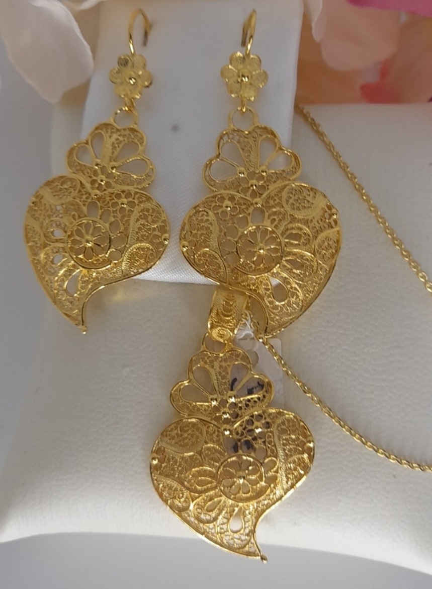 Picture of Conjunto em Prata Dourada Lily