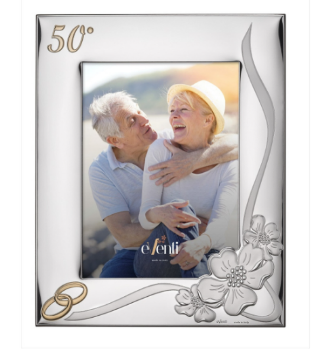 Imagem de Moldura em Prata para 50 Anos 21x25