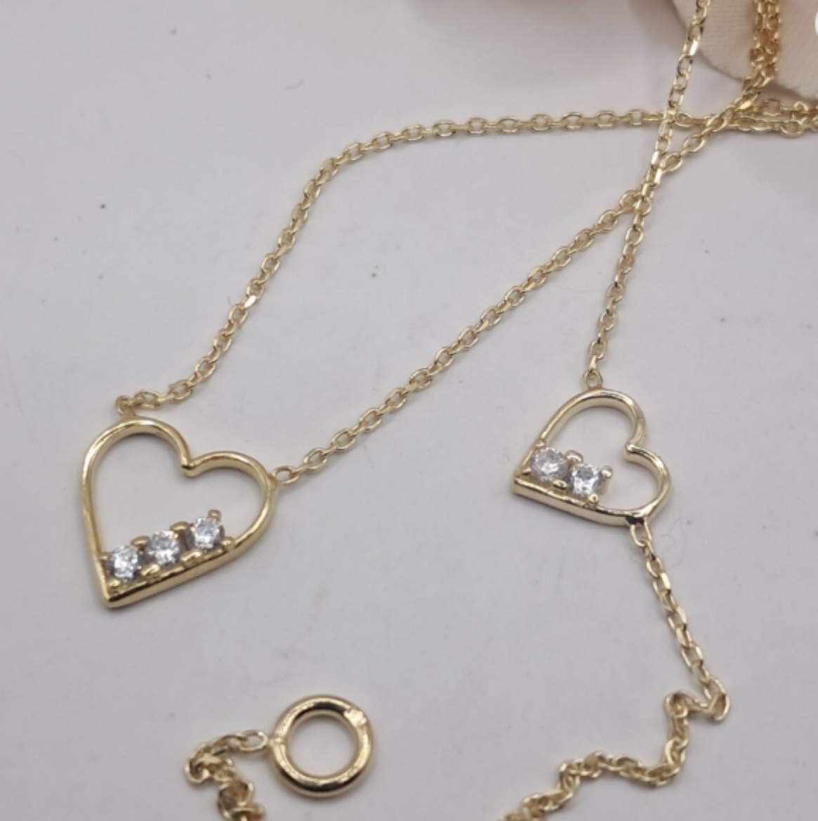 Imagem de Conjunto em Prata Dourada Pulseira+ Colar 