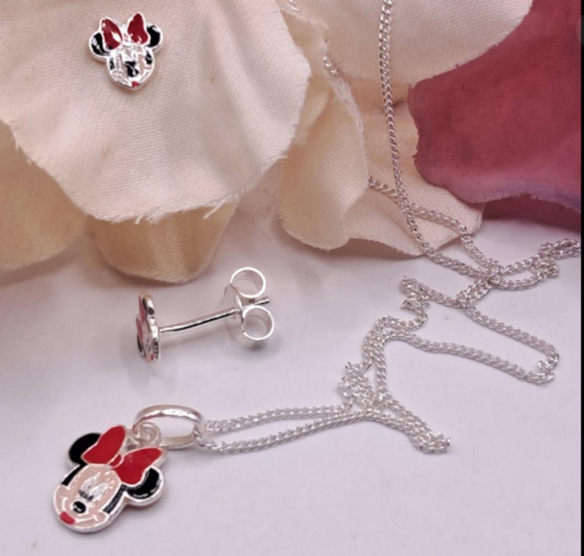 Imagem de Conjunto em Prata Colar 45cm + Brincos