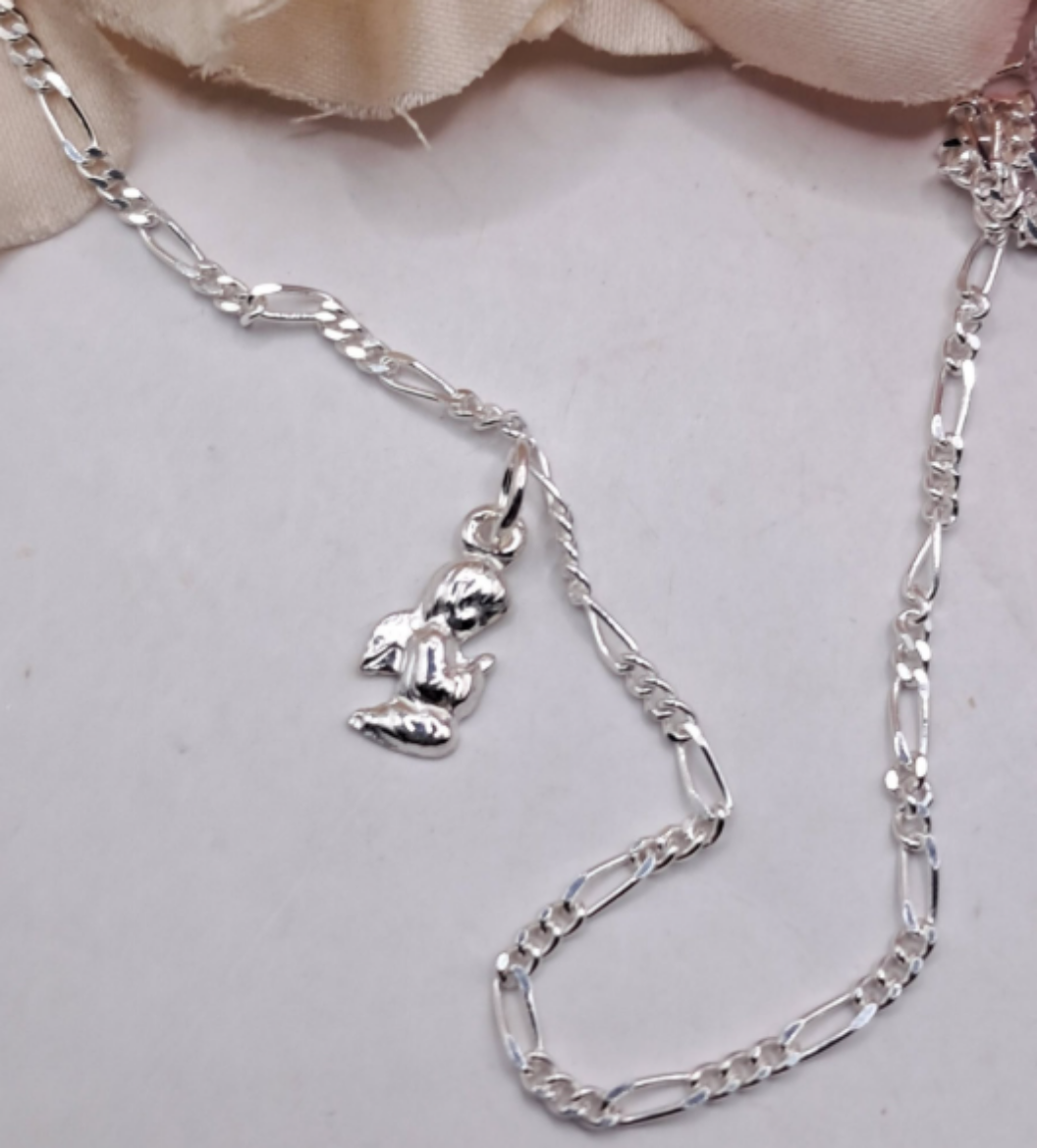 Imagem de Conjunto em Prata 50cm 3.4g + Anjinho